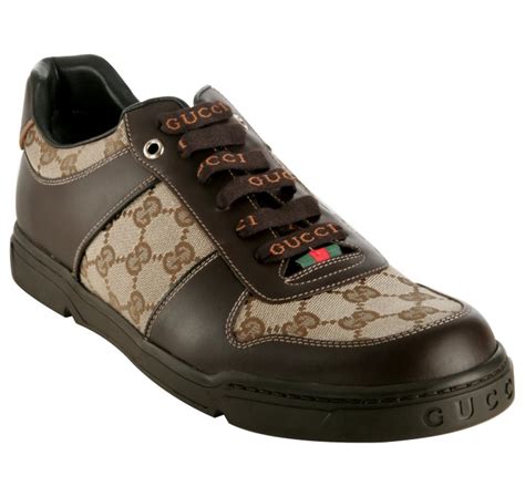 gucci brown leather sneakers|gucci bedazzled sneakers.